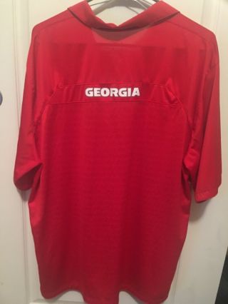 NIKE Georgia Bulldogs Polo Shirt Adult Extra Large Red Dri Fit Mens 5
