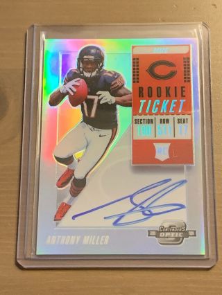 2018 Contenders Optic Prizm Rookie Ticket Anthony Miller Rc Auto Bears