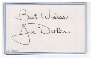 Joe Decker Index Card Signed Auto 1969 Chicago Cubs Psa/dna Certified 1947 - 2003