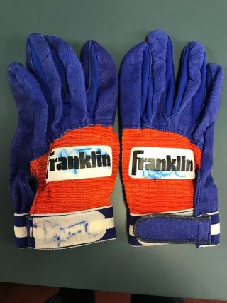 Batting Gloves Autographed By Daryl Strawberry In 1986