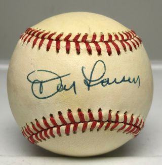 Don Larsen Signed Bobby Brown Rawlings American League Baseball Yankees Jsa
