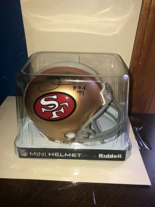 Jimmy Johnson Autographed/Signed Mini Helmet TRISTAR San Francisco 49ers HOF 2
