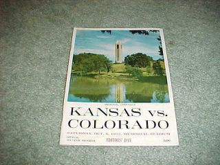 1962 Kansas Jayhawks V Colorado Buffaloes Football Program Gale Sayers 100 Yards