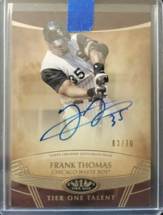 Frank Thomas 2019 Topps Tier One Autograph 63/70 Chicago White Sox