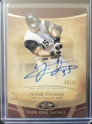 Frank Thomas 2019 Topps Tier One Autograph 13/70 Chicago White Sox