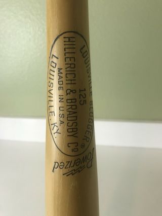 Vintage Louisville Slugger Wood Baseball Bat 125 Carl Yastrzemski 34” 4