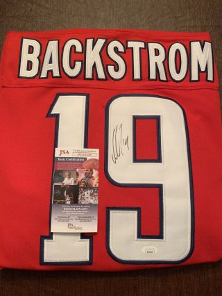 Nicklas Backstrom Washington Capitals Autographed Signed Jersey Size L Jsa
