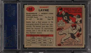 1957 Topps Football Bobby Layne 32 PSA 8 NM - MT (PWCC) 2