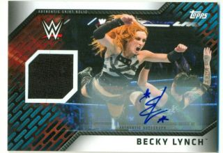 2018 Topps Wwe Becky Lynch Shirt Relic Auto Autograph 9/10 Diva