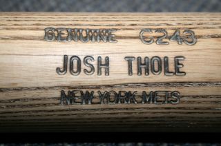 Josh Thole Game Louisville Slugger Wood Bat York Mets