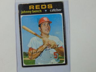 1971 Topps 250 Johnny Bench Cincinnati Reds Baseball Hof Vintage Card Collect