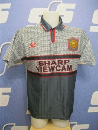 Manchester United 1995/1996 Away Sz M Umbro Shirt Jersey Maillot Football Soccer