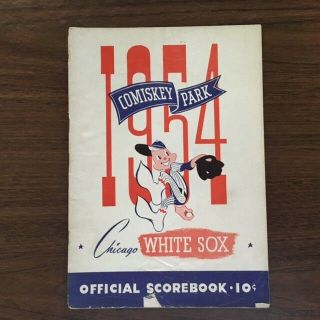 Chicago White Sox Programs Scorecard 1954 York Yankees Mickey Mantle 69th Hr