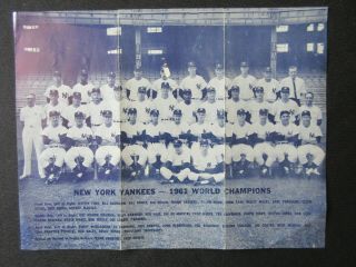 1961 York Yankees Baseball Stadium Issue Team Photo & Mantle Autograph Sheet
