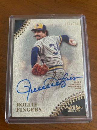 2018 Topps Tier One Rollie Fingers Milwaukee Brewers Autograph Signed 110/250