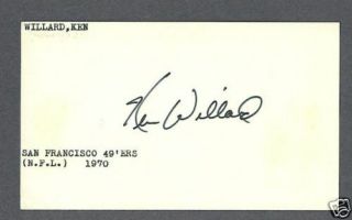 Ken Willard Signed Government Postcard (football)