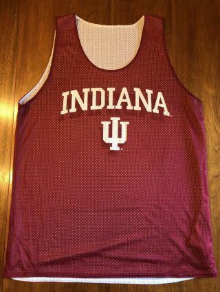 Vtg Indiana University Hoosiers Reversible Style Basketball Jersey Badger Xl