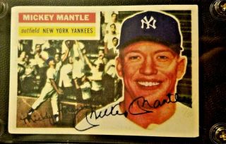 1956 Topps Baseball Card Mickey Mantle 135