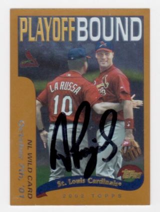 Albert Pujols St.  Louis Cardinals 2002 Topps Signed Autograph Jsa