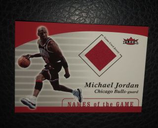 2006 - 07 Fleer Michael Jordan Names Of The Game Jersey Relic (bc)