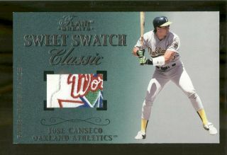 2003 Fleer Skybox Jose Canseco Game World Series Patch /177 Flair Greats