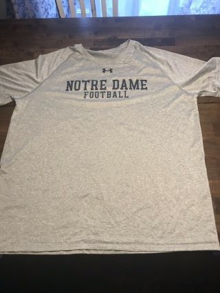 Notre Dame Football 2018 Attack Adversity Team Issued Shirt 2xl