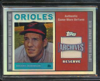 2002 Topps Archives Reserve Brooks Robinson Game Jersey