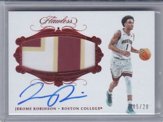 2018 Flawless Auto 3 Color Logo Patch Jerome Robinson 5/20 Rookie Rc