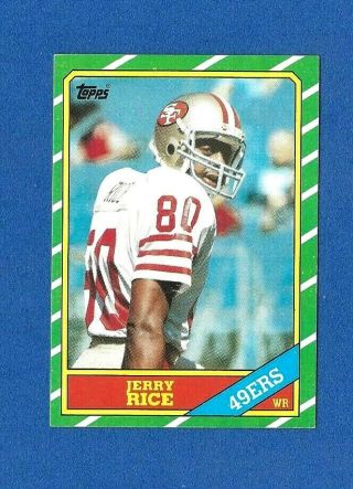 1986 Topps Football Card 161 Jerry Rice Nm Hof San Francisco 49ers