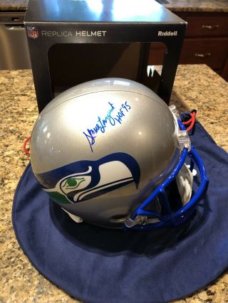Steve Largent Signed Autographed Full Size Seahawks Helmet Fanatics