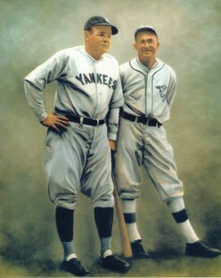 Babe Ruth Yankees And Ty Cobb A 