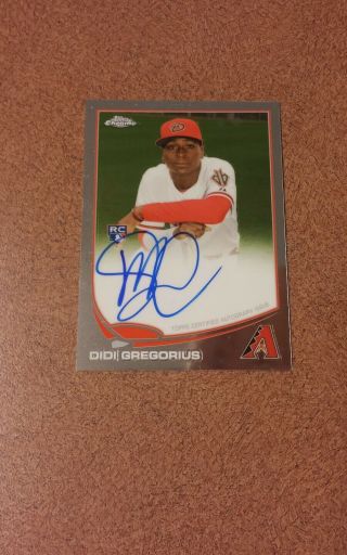 2013 Topps Chrome Didi Gregorius Autographed Rookie Card.  Yankees.