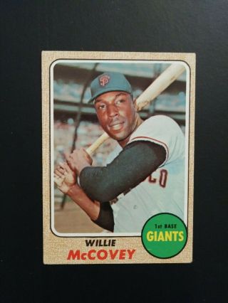 1968 Topps 290 Willie Mccovey Baseball Card,  Ex,  Giants