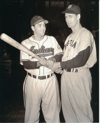 Ted Williams Red Sox And Lou Boudreau Indians 8x10 Photo 1947 All Star Game
