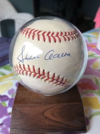 Hank Aaron Signed Baseball With Certificate Of Authenticity Purchased From Q Vc