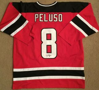 Mike Peluso Authentic Signed Autographed Devils Nhl Hockey Jersey Ssm