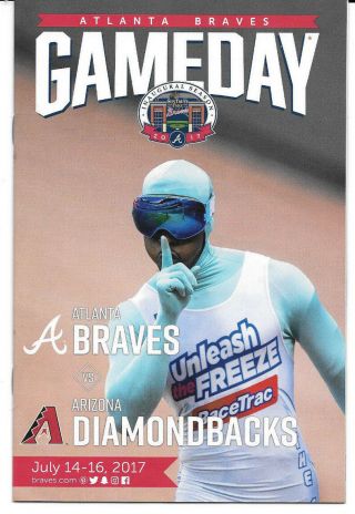 Unleash The Freeze Game Day Program Atlanta Braves July 14 - 16 2017 Nigel Talton