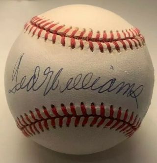Ted Williams Signed American League Baseball — Psa/dna Autograph Ball Signature