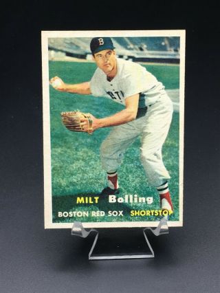1957 Topps Baseball Milt Bolling Ex/ex - Mt 131 Boston Red Sox