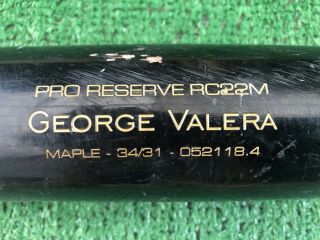 Cleveland Indians George Valera Game Baseball Bat