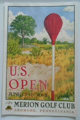 2013 Official Us Open Merion Golf Club Lee Wybranski 18 X 12 Print