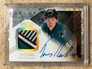 13 - 14 Ud Spa Sp Authentic Future Watch Limited Auto Patch 308 Tomas Hertl /100