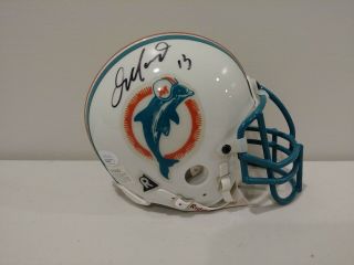 Dan Marino Hand Signed Miami Dolphins Mini Helmet W/case Jsa