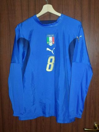 8 Gattuso 2005 Italy Football Shirt Jersey Size M Puma Tricot Camiseta Maglia
