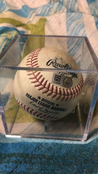 Ozzie Albies Game Baseball Mlb Authentic Foul Ball Braves @ Pirates 6/4/19