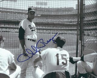 Signed 8x10 Phil Regan Los Angeles Dodgers Autographed Photo -