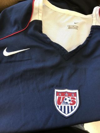 USA National Soccer Football Futbol NIKE Jersey - Navy with Red - Extra Large 2