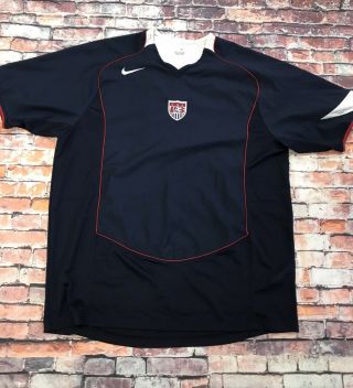 USA National Soccer Football Futbol NIKE Jersey - Navy with Red - Extra Large 3