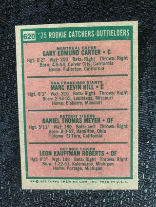 1975 Topps 620 Gary Carter Rookie rc Montreal Expos 2
