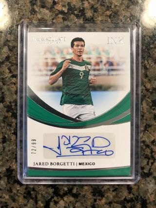 Jared Borgetti 2018 - 19 Immaculate Ink Auto Card 72/99 Mexico